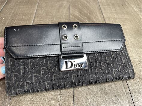 christian dior leather wallet.